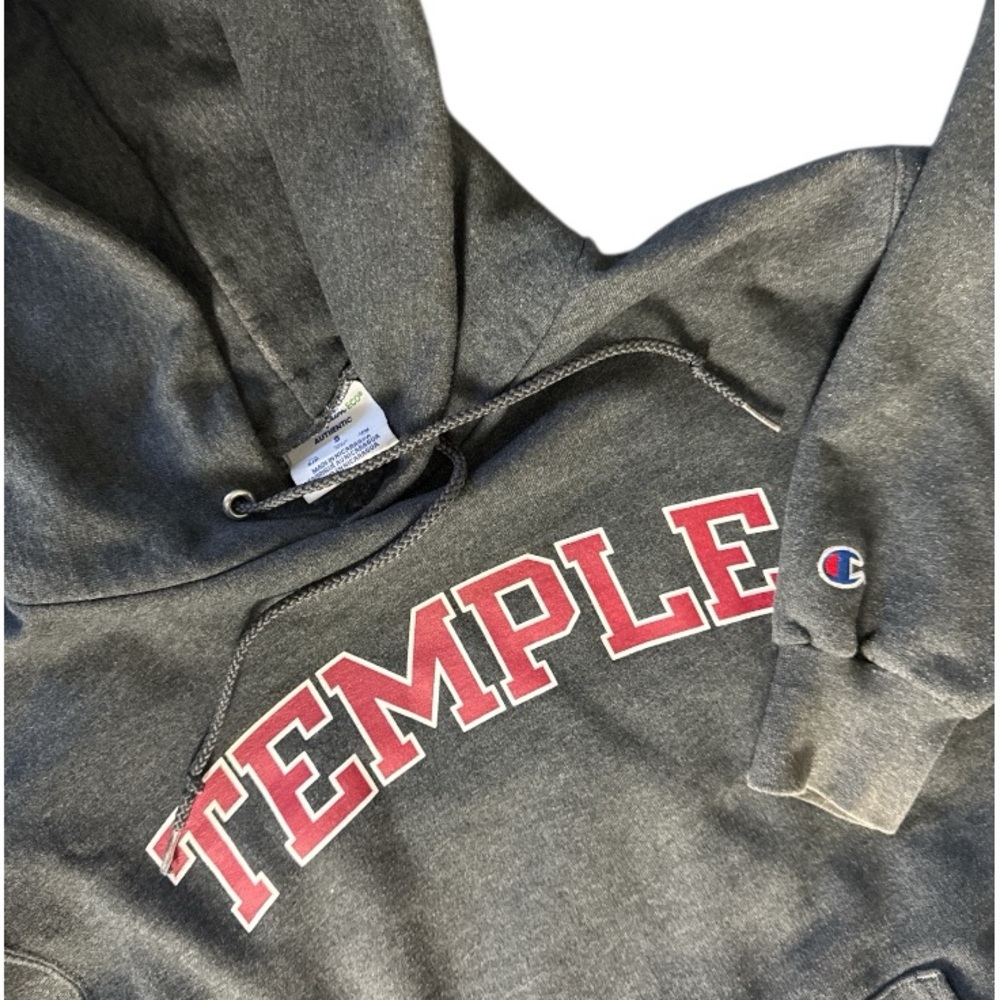 Temple University Philadelphia PA Champion Unisex Hoodie Small - Picture 8 of 9